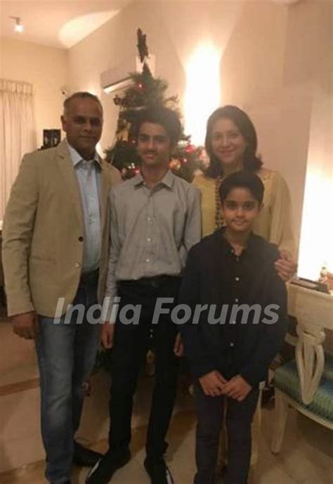 Priya Dutt With Husband And Sons Media