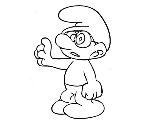 5 Brainy Smurf Coloring Page