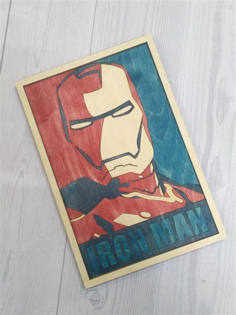 Iron Man Hope Poster Style From Plywood Marvel