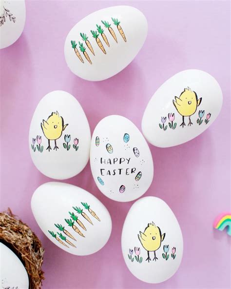 Diy Illustrated Temporary Tattoo Easter Eggs Oh So Beautiful Paper