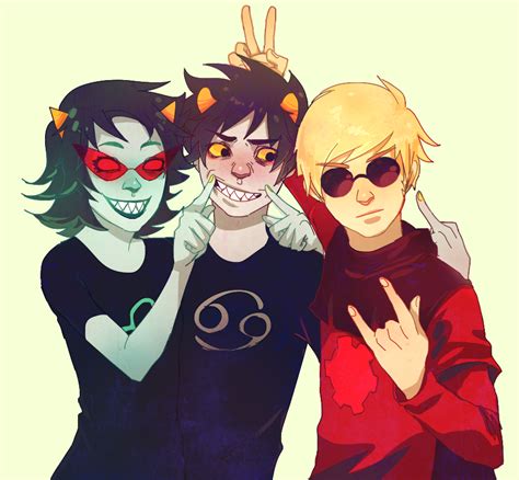 Mspa Booru Dave Strider Godtier Karkat Vantas Knight Snowytown Terezi Pyrope The Finger Time