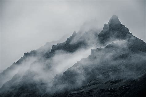 Hd Wallpaper Fog Covered Mountains Foggy Nature Landscape Haze