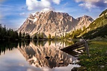 zugspitze, Mountain, Germany, Austria, Forest, Water, Reflection ...