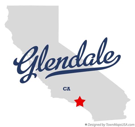 Map Of Glendale Ca California