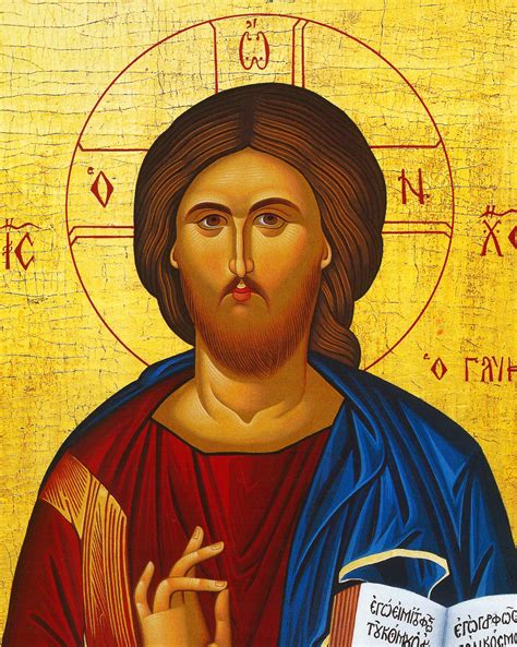 Jesus Christ Icon Handmade Greek Orthodox Icon Of Our Lord Etsy