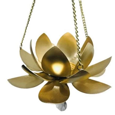 Metal Lotus Hanging Tealight Candle Holder Pack Of 2 Etsy