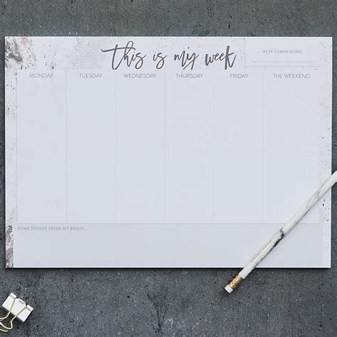 A4 Weekly Planner Desk Pad This Is My Week By I Am Nat