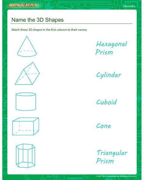 Solid Shapes Worksheet 2nd Grade