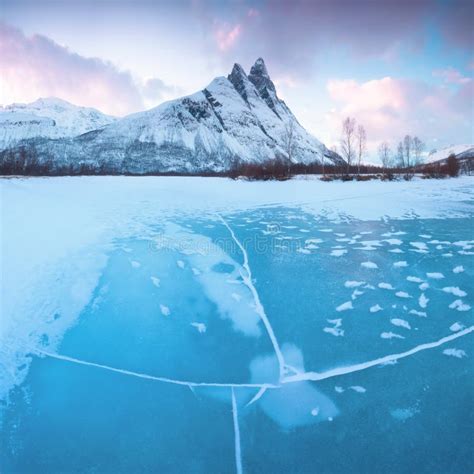 Panorama Of Snowy Fjords And Mountain Range Senja Norway Amazing