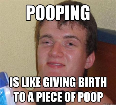 Pooping Is Like Giving Birth To A Piece Of Poop 10 Guy Quickmeme