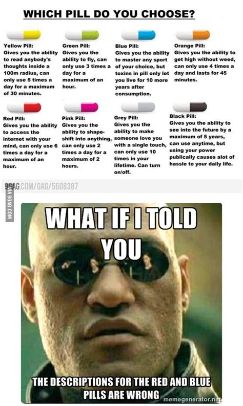 Which Pill Do You Choose Fix 9gag
