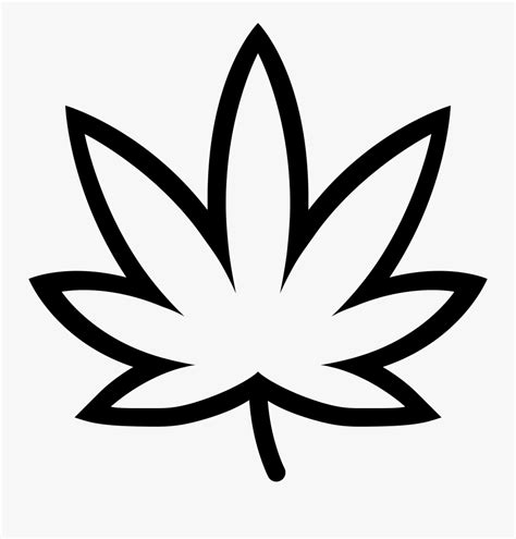 Weed Leaf Outline Png Free Transparent Clipart Clipartkey