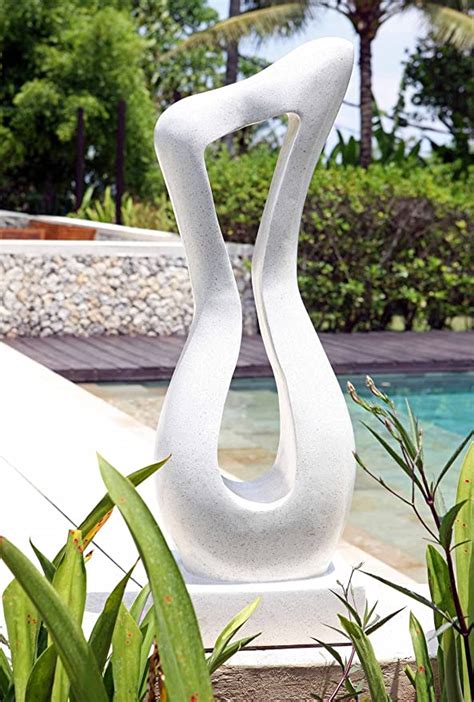 Large Garden Sculptures Affinity White Modern Stone Statue