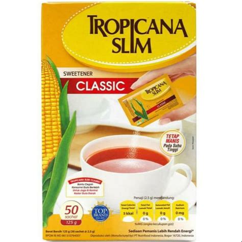 Jual Gula Tropicana Slim Classic Isi 50 Sweetener Indonesiashopee