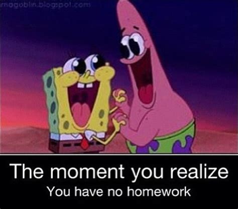 Funny Homework Moment School Spongebob True Image 2196492 By