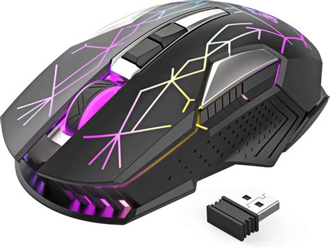 Wireless Gaming Mouse With 24ghz Usb Receiver Rgb Breathing Backlit