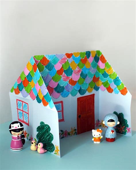 Make An Adorable Origami Doll House