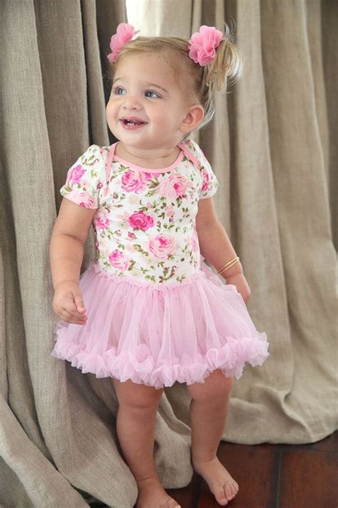 Baby Tutu Dress Baby Floral Tutu Baby Dress от Poshpeanutkids Birthday