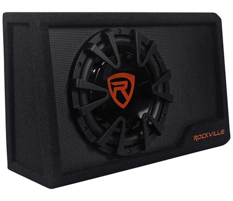 Rockville Rws10ca Slim 1000 Watt 10 Amplified Powered Car Subwoofer