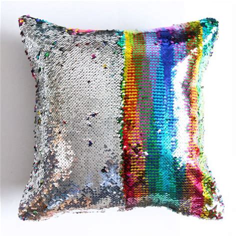 Glitter Pillow Magical Sequin Mermaid Cushion Cover