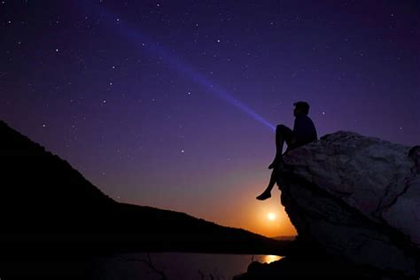 People Looking Up At Night Sky Stock Photos Pictures And Royalty Free