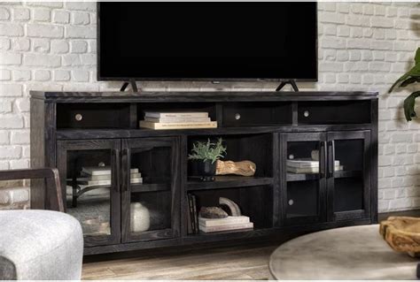 Oxford Inch Tv Stand With Glass Doors Small Living Room Decor Tv Stand With Glass Doors