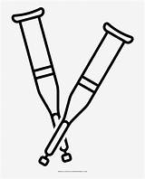 Crutches Crutch Coloring Pngkit sketch template