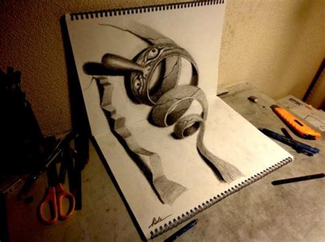 Cool 3d Anamorphic Pencil Drawings By A Young Artist In Japan