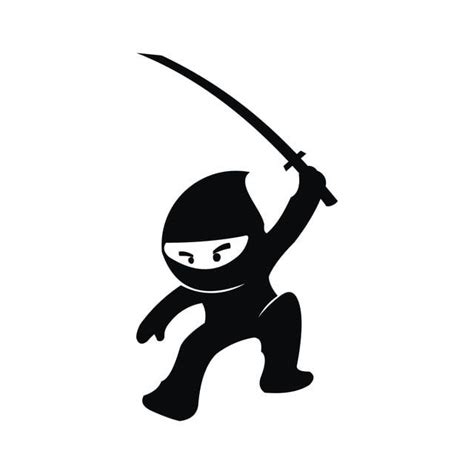 Ninja Samurai Guerreiro Lutador Personagem Cartoon Arte Marcial Arma