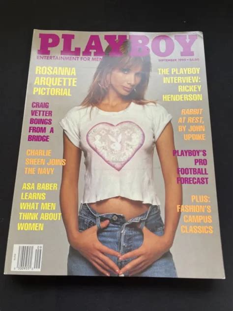 PLAYBOY SEPTEMBER 1990 Playmate Kerri Kendall Rosanna Arquette