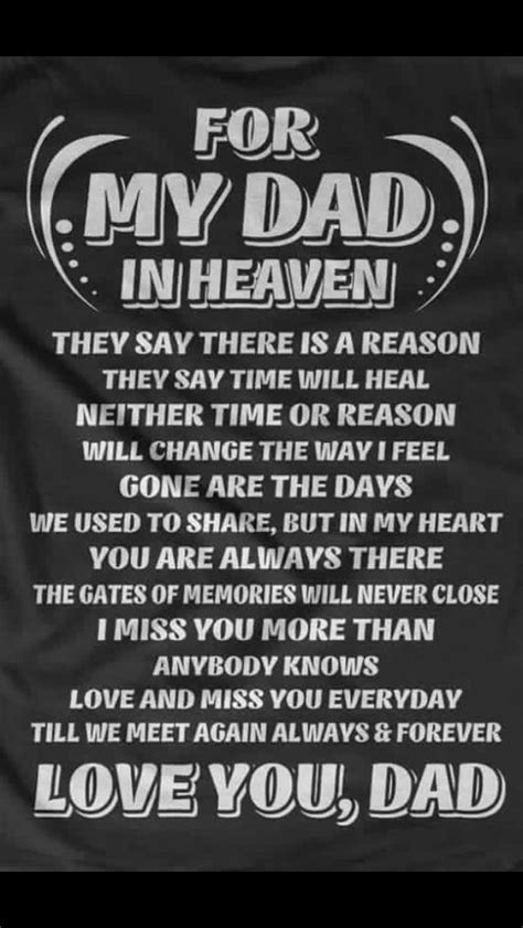 for my dad in heaven they say there is a reason they say time will heal neither time or reason
