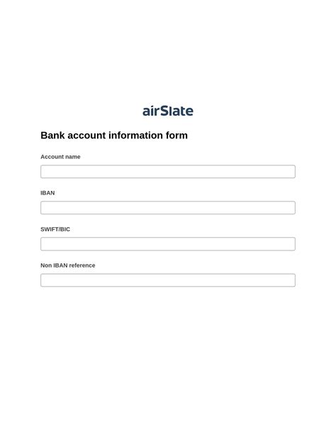 Bank Account Information Form Pre Fill From Netsuite Records Airslate