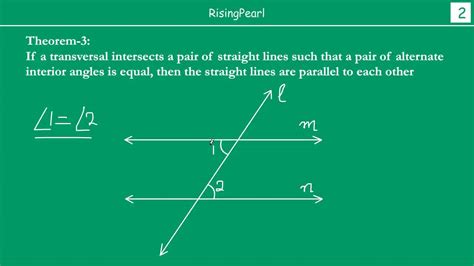 Alternate Interior Angles Equal Means Parallel Lines Theorem Youtube