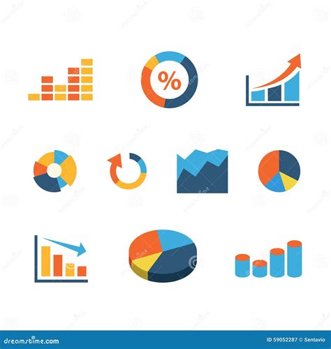 Flat Vector Graphic Data Diagram Pie Chart Infographic Icon Stock
