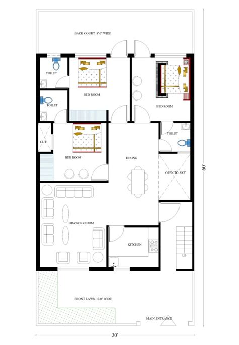 West Facing House Plans 30 X 60