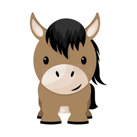 Cartoon Cute Little Horse Stock Vector Illustration Of Farm 176568638
