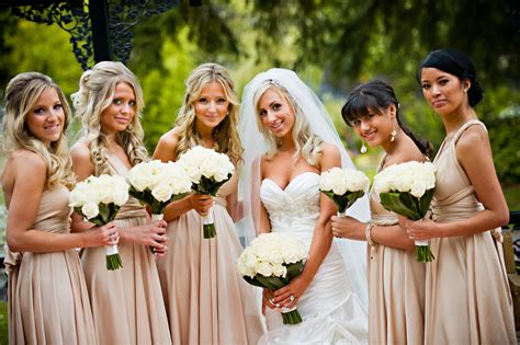 Convertible Bridesmaids Dresses Bridal Party Style Inspiration From Etsy Nude