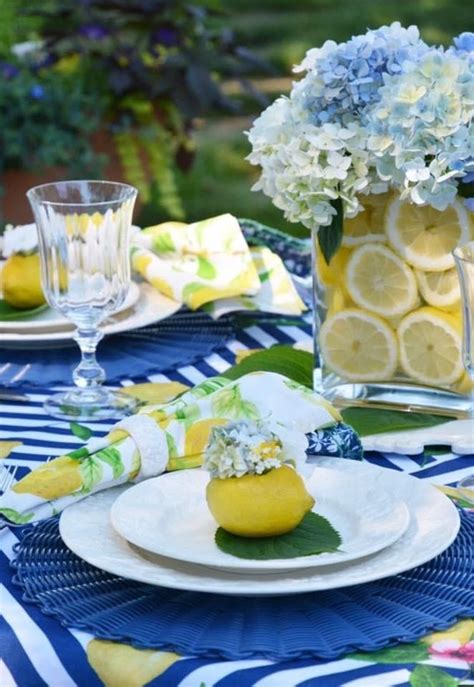 Pin By Dana Johnson On Lemon Kitchen Decor Summer Table Decorations