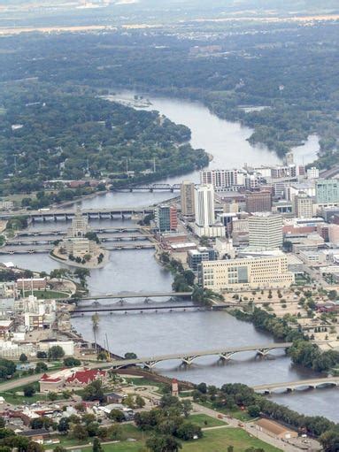 Photos Aerial View Of Cedar River In Cedar Rapids