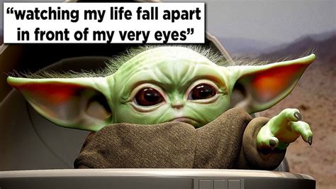 The tiny green phenom has taken over the world and put baby yoda is responsible for multiple memes per episode, including some that are taking over memes that have been around for years. Top 50 Funniest BABY YODA Memes - YouTube