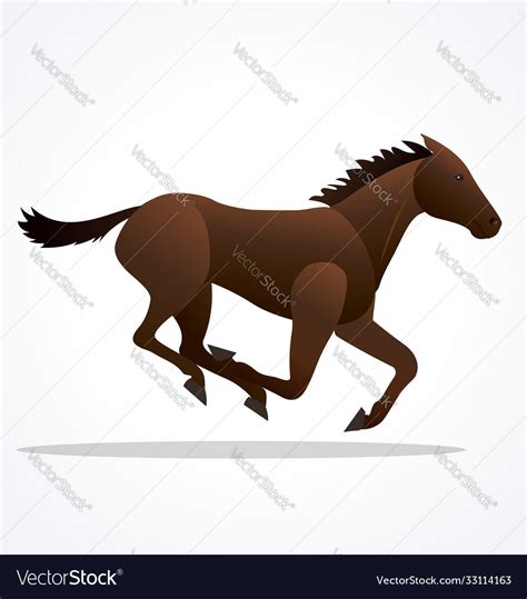 Galloping Horse Royalty Free Vector Image Vectorstock