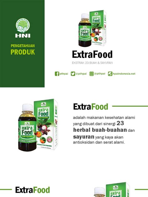 Pengetahuan Produk Extrafood Pdf