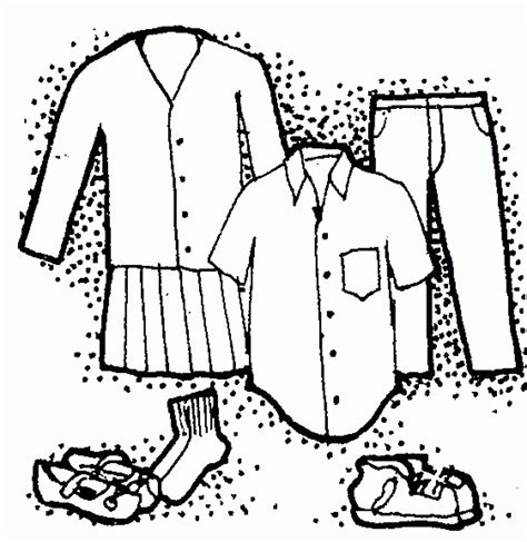 Fall Clothes Clipart Black And White Free