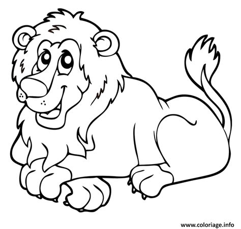 Coloriage Lion Animaux Sauvages De La Jungle Dessin Animaux à Imprimer