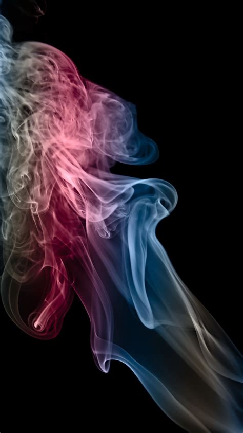 Download Wallpaper 1350x2400 Smoke Colorful Shroud Smoke Clouds