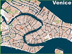 Carte de Venise - Plusieurs cartes de la ville en Italie