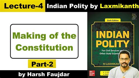 Indian Polity By M Laxmikanth L Making Of The Constitution UPSC State PSC Harsh