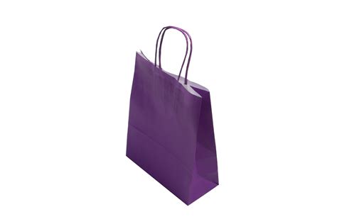 Extra Small Purple Kraft Paper Bags With Twisted Handle 100pack Dpa