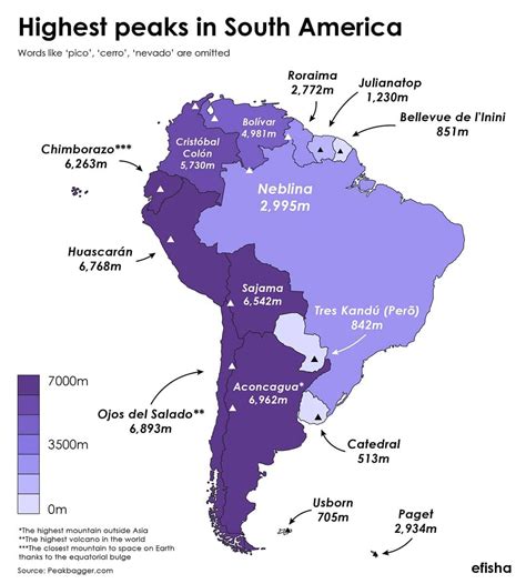 South America Is Home To The Andes Mountain Range Maps On The Web