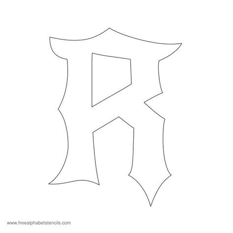 Gothic Alphabet Stencil R Alphabet Stencils Gothic Alphabet Letter